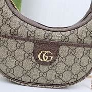 Fortok Gucci Ophidia GG Super Mini Hobo Moon Bag Brown 20X14.5X4cm - 5