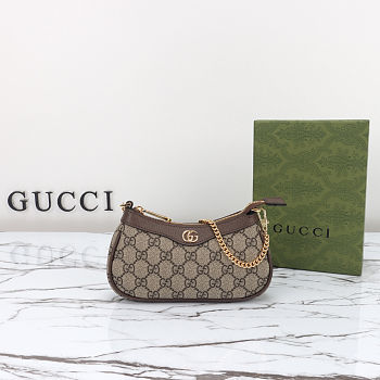 Fortok Gucci Ophidia mini bag in GG Supreme canvas 19x10x3cm