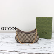 Fortok Gucci Ophidia mini bag in GG Supreme canvas 19x10x3cm - 3