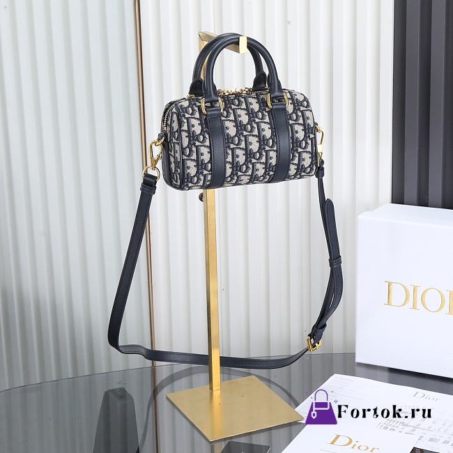 Fortok Dior Groove 20 bag in blue Dior Oblique 16×11×8cm - 1