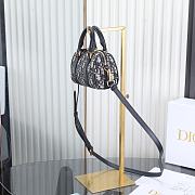 Fortok Dior Groove 20 bag in blue Dior Oblique 16×11×8cm - 5