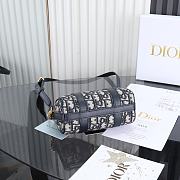 Fortok Dior Groove 20 bag in blue Dior Oblique 16×11×8cm - 4