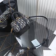 Fortok Dior Groove 20 bag in blue Dior Oblique 16×11×8cm - 3