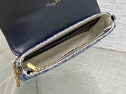 Fortok Dior Saddle Pouch with Chain in blue denim Dior Oblique jacquard 21.5*12.5*3.7cm - 6