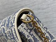 Fortok Dior Saddle Pouch with Chain in blue Dior Oblique jacquard 21.5*12.5*3.7cm - 6