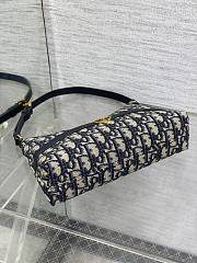 Fortok Dior 30 Montaigne Hobo Mini Bag in blue Dior Oblique jacquard 24*6.5*14cm - 5