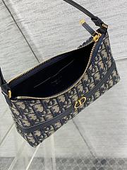 Fortok Dior 30 Montaigne Hobo Mini Bag in blue Dior Oblique jacquard 24*6.5*14cm - 4