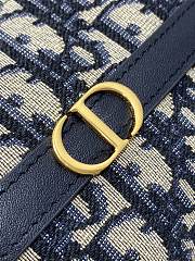 Fortok Dior 30 Montaigne Hobo Mini Bag in blue Dior Oblique jacquard 24*6.5*14cm - 2