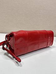 Fortok Prada Bonnie leather handbag Red 23.5x12x9cm - 6