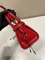 Fortok Prada Bonnie leather handbag Red 23.5x12x9cm - 4