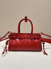 Fortok Prada Bonnie leather handbag Red 23.5x12x9cm - 3