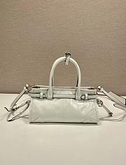 Fortok Prada Bonnie leather handbag White 23.5x12x9cm - 6