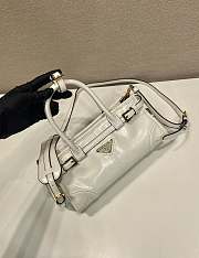 Fortok Prada Bonnie leather handbag White 23.5x12x9cm - 5