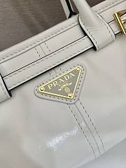 Fortok Prada Bonnie leather handbag White 23.5x12x9cm - 4