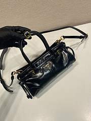 Fortok Prada Bonnie leather handbag Black 23.5x12x9cm - 4
