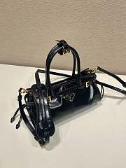 Fortok Prada Bonnie leather handbag Black 23.5x12x9cm - 2