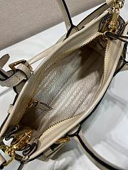 Fortok Prada Bonnie leather handbag Beige 23.5x12x9cm - 6