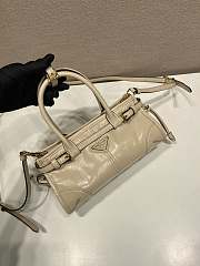 Fortok Prada Bonnie leather handbag Beige 23.5x12x9cm - 3