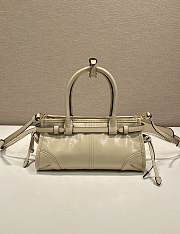 Fortok Prada Bonnie leather handbag Beige 23.5x12x9cm - 2