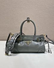Fortok Prada Bonnie leather handbag Grey 23.5x12x9cm - 1