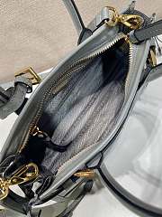 Fortok Prada Bonnie leather handbag Grey 23.5x12x9cm - 5