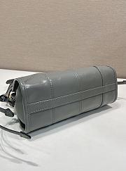 Fortok Prada Bonnie leather handbag Grey 23.5x12x9cm - 3