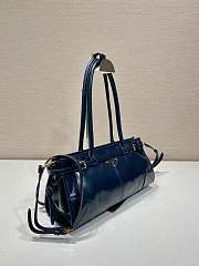 Fortok Prada Bonnie leather handbag Blue 32x15.5x12cm - 6