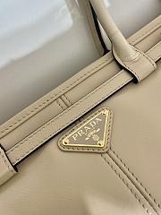 Fortok Prada Bonnie leather handbag Beige 32x15.5x12cm - 6