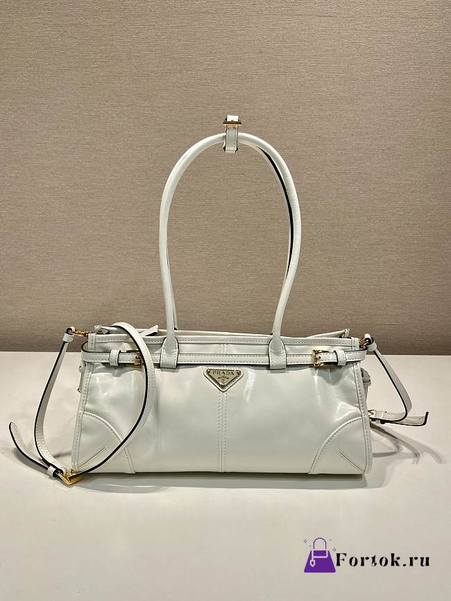 Fortok Prada Bonnie leather handbag White 32x15.5x12cm - 1