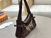 Fortok Chloé Charms hobo bag Chocolate brown suede 28.5 x 18 x 10cm - 2