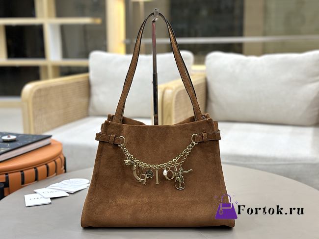 Fortok Chloé Charms hobo bag brown suede 34 x 25 x 17cm - 1