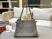 Fortok Chloé Charms hobo bag Grey suede 34 x 25 x 17cm - 5