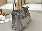 Fortok Chloé Charms hobo bag Grey suede 34 x 25 x 17cm - 3