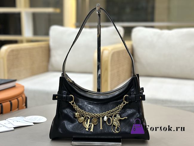 Fortok Chloé Charms hobo bag Leather Black 28.5 x 18 x 10cm - 1