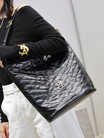 Fortok Saint Laurent Niki supple bucket bag Leather Black 33×16×40cm