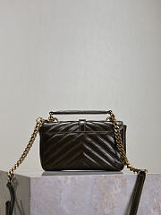 Fortok Saint Laurent College Mini chain bag Olive Green 20×13×3cm - 5