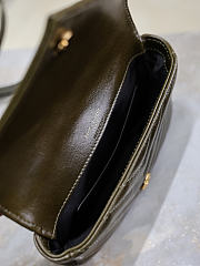 Fortok Saint Laurent College Mini chain bag Olive Green 20×13×3cm - 4
