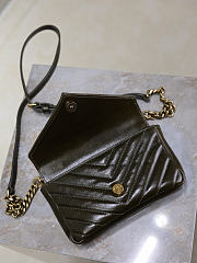 Fortok Saint Laurent College Mini chain bag Olive Green 20×13×3cm - 2