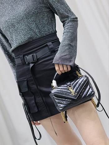 Fortok Saint Laurent College Mini chain bag Black 20×13×3cm