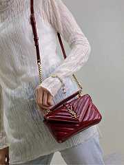 Fortok Saint Laurent College Mini chain bag Red 20×13×3cm - 1