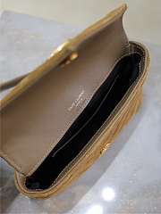Fortok Saint Laurent College Mini chain bag Brown Suede 20×13×3cm - 4