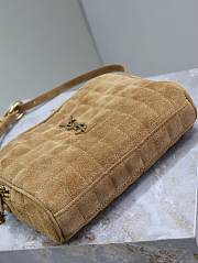 Fortok Saint Laurent Suede Cassandre Matelassé Carré Mini Camera Bag Brown 19.5×14×4cm - 4