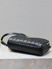 Fortok Saint Laurent Leather Cassandre Matelassé Carré Mini Camera Bag Black 19.5×14×4cm - 5