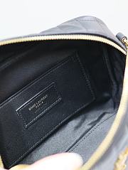 Fortok Saint Laurent Leather Cassandre Matelassé Carré Mini Camera Bag Black 19.5×14×4cm - 2