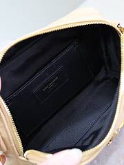 Fortok Saint Laurent Leather Cassandre Matelassé Carré Mini Camera Bag Beige 19.5×14×4cm - 5
