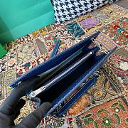 Fortok Goyard Rouette Structuré Mini bag in navy blue Goyardine canvas 20x15x6.5 cm - 4