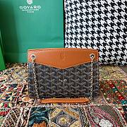 Fortok Goyard Rouette Structuré Mini bag in Brown Goyardine canvas 20x15x6.5 cm - 1