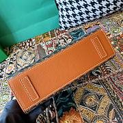 Fortok Goyard Rouette Structuré Mini bag in Brown Goyardine canvas 20x15x6.5 cm - 4