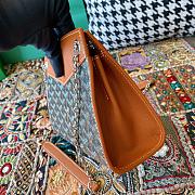 Fortok Goyard Rouette Structuré Mini bag in Brown Goyardine canvas 20x15x6.5 cm - 3