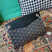Fortok Goyard Rouette Structuré Mini bag in Black Goyardine canvas 20x15x6.5 cm - 2